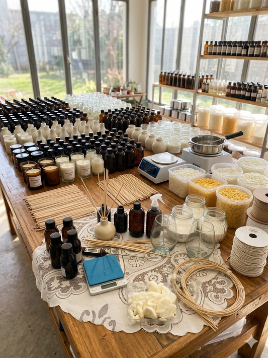 CURSO 4 en 1:  velas Aromaticas+Home Spray+Difusores+Aromatizante textil . Guia  paso a paso + 7 Bonos